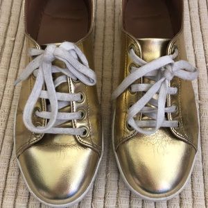 Zara gold sneakers
